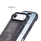iPhone 17 Air leren Flex Cover Hoesje met Kaarthouder - Ultra Slim & Luxe