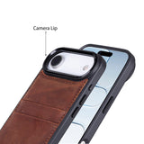 iPhone 17 Air leren Flex Cover Hoesje met Kaarthouder - Ultra Slim & Luxe
