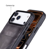 iPhone 17 Pro leren Flex Cover Hoesje met Kaarthouder - Ultra Slim & Luxe