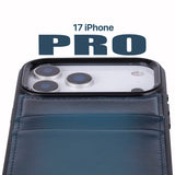 iPhone 17 Pro leren Flex Cover Hoesje met Kaarthouder - Ultra Slim & Luxe