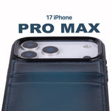 iPhone 17 Pro Max leren Flex Cover Hoesje met Kaarthouder - Ultra Slim & Luxe