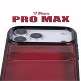 iPhone 17 Pro Max leren Flex Cover Hoesje met Kaarthouder - Ultra Slim & Luxe