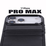 iPhone 17 Pro Max leren Flex Cover Hoesje met Kaarthouder - Ultra Slim & Luxe