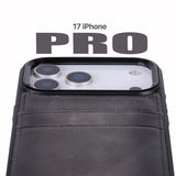 iPhone 17 Pro leren Flex Cover Hoesje met Kaarthouder - Ultra Slim & Luxe