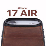 iPhone 17 Air leren Flex Cover Hoesje met Kaarthouder - Ultra Slim & Luxe