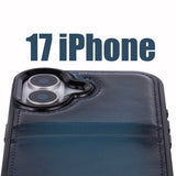 iPhone 17 leren Flex Cover Hoesje met Kaarthouder - Ultra Slim & Luxe