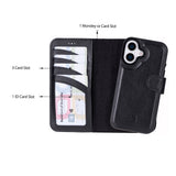 iPhone 17 Leren Uitneembare Wallet Case - RFID, MagSafe & Kaarthouder