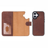 iPhone 17 Leren Uitneembare Wallet Case - RFID, MagSafe & Kaarthouder