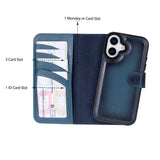 iPhone 17 Leren Uitneembare Wallet Case - RFID, MagSafe & Kaarthouder