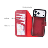 iPhone 17 Pro Max Uitneembare Leren Wallet Case - RFID, MagSafe & Kaarthouder