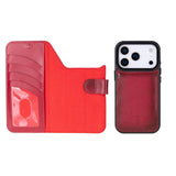 iPhone 17 Pro Max Uitneembare Leren Wallet Case - RFID, MagSafe & Kaarthouder