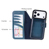 iPhone 17 Pro Max Uitneembare Leren Wallet Case - RFID, MagSafe & Kaarthouder
