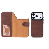 iPhone 17 Pro Max Uitneembare Leren Wallet Case - RFID, MagSafe & Kaarthouder