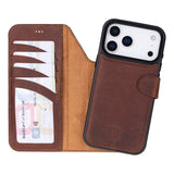 iPhone 17 Pro Uitneembare Leren Wallet Case - RFID, MagSafe & Kaarthouder