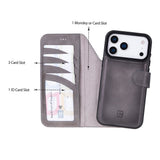 iPhone 17 Pro Max Uitneembare Leren Wallet Case - RFID, MagSafe & Kaarthouder