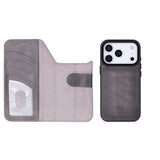 iPhone 17 Pro Max Uitneembare Leren Wallet Case - RFID, MagSafe & Kaarthouder