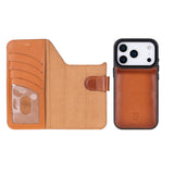 iPhone 17 Pro Max Uitneembare Leren Wallet Case - RFID, MagSafe & Kaarthouder