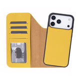 iPhone 17 Pro Uitneembare leren Wallet Case - RFID, MagSafe & Kaarthouder