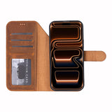 iPhone 17 Pro Uitneembare leren Wallet Case - RFID, MagSafe & Kaarthouder