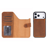 iPhone 17 Pro Uitneembare leren Wallet Case - RFID, MagSafe & Kaarthouder