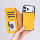 iPhone 17 Pro Uitneembare leren Wallet Case - RFID, MagSafe & Kaarthouder