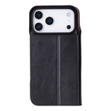 Sonat Leather iPhone 17 Pro Folio Case - Handgemaakt Echt Leren Hoesje met Kaarthouder