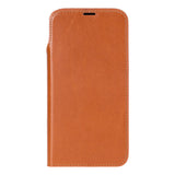 Sonat Leather iPhone 17 Pro Folio Case - Handgemaakt Echt Leren Hoesje met Kaarthouder
