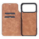 Sonat Leather iPhone 17 Pro Folio Case - Handgemaakt Echt Leren Hoesje met Kaarthouder