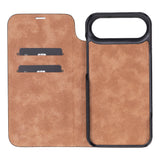 iPhone 17 Air leren Sonat Folio Case Handgemaakt Echt Leren Hoesje met Kaarthouder