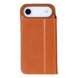 iPhone 17 Air leren Sonat Folio Case Handgemaakt Echt Leren Hoesje met Kaarthouder