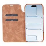 iPhone 17 Air leren Sonat Folio Case Handgemaakt Echt Leren Hoesje met Kaarthouder