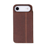 iPhone 17 Air leren Sonat Folio Case Handgemaakt Echt Leren Hoesje met Kaarthouder