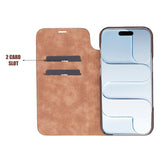 iPhone 17 Air leren Sonat Folio Case Handgemaakt Echt Leren Hoesje met Kaarthouder