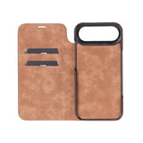 iPhone 17 Air leren Sonat Folio Case Handgemaakt Echt Leren Hoesje met Kaarthouder
