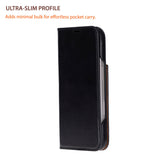 Sonat Leather iPhone 17 Folio Case – Luxe Echt Leren Bookcase met Kaarthouder