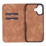 Sonat Leather iPhone 17 Folio Case – Luxe Echt Leren Bookcase met Kaarthouder