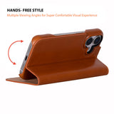 Sonat Leather iPhone 17 Folio Case – Luxe Echt Leren Bookcase met Kaarthouder