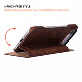 iPhone 17 Air leren Sonat Folio Case Handgemaakt Echt Leren Hoesje met Kaarthouder