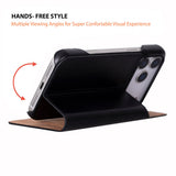 Sonat Leather iPhone 17 Pro Folio Case - Handgemaakt Echt Leren Hoesje met Kaarthouder