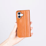 Sonat Leather iPhone 17 Folio Case – Luxe Echt Leren Bookcase met Kaarthouder