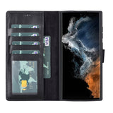 Uitneembare Samsung Galaxy S23 Ultra Leren Wallet Case – RFID & Kaarthouder