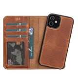 iPhone 12 Mini Uitneembare leren BookCase hoesje