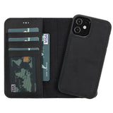 iPhone 12 Mini Uitneembare leren BookCase hoesje