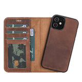 iPhone 12 Mini Uitneembare leren BookCase hoesje