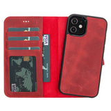 iPhone 12 Mini Uitneembare leren BookCase hoesje