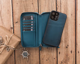 Bouletta iPhone 12 Pro Max Portemonnee BackCover met ritssluiting - Midnight Blue