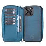 Bouletta iPhone 12 Pro Max Portemonnee BackCover met ritssluiting - Midnight Blue