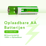 Perfeqt USB oplaadbare AA Batterij direct oplaadbaar via USB (2 stuks)