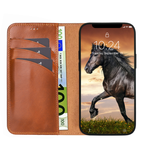 iPhone 17 Uitneembaar leren Bookcase - Burned Cognac