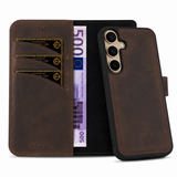 Pulledro Samsung Galaxy S26 Uitneembare Lederen BookCase van Echt Leer - MagSafe - RFID - Antic Coffee